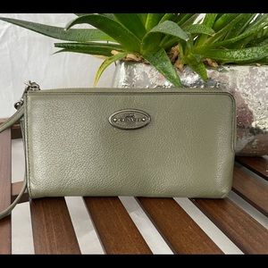 Coach “military green” wristlet